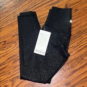 Black Leopard Print Women's Leggings